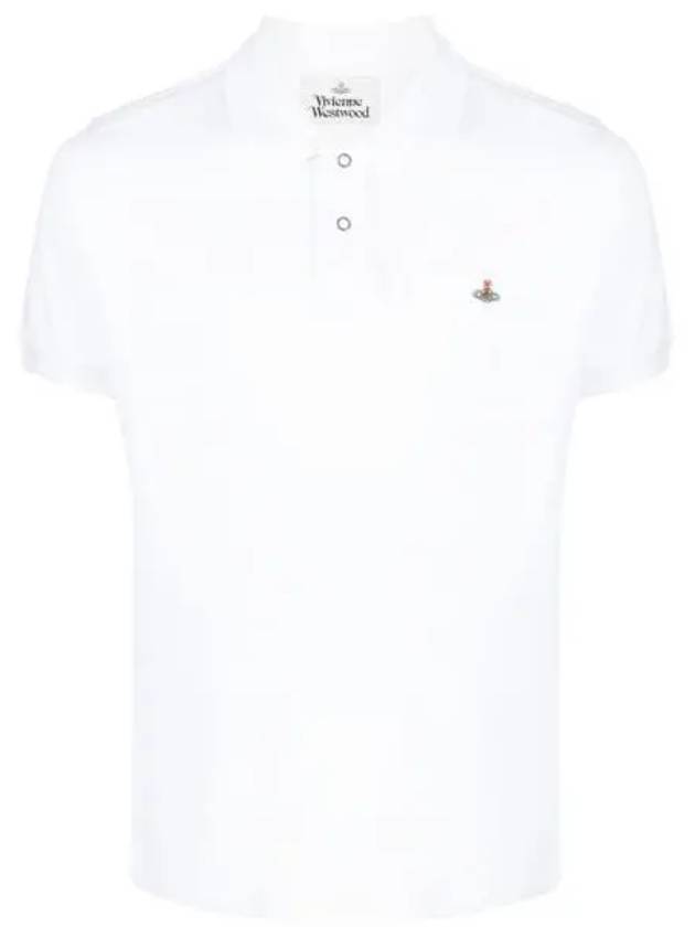 Embroidered Logo Classic Polo Shirt White - VIVIENNE WESTWOOD - BALAAN 2