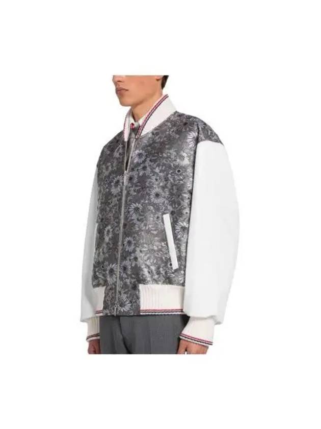 Floral Scuba Jacquard Jacker Grey - THOM BROWNE - BALAAN 2