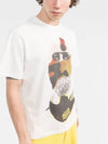 Men's Camouflage Mask Printing Round Short Sleeve T-Shirt White NUS22227 081 - IH NOM UH NIT - BALAAN 2