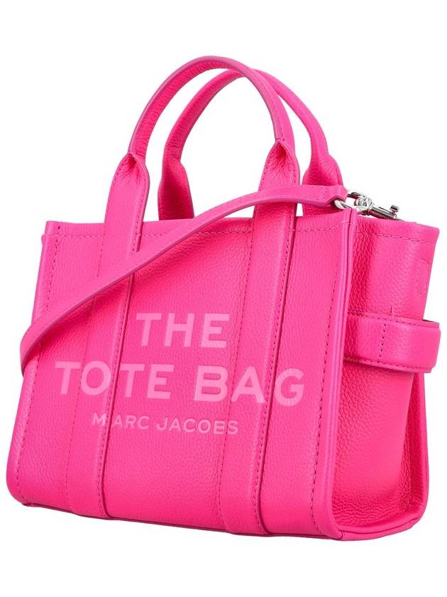 Small Leather Tote Bag Fuchsia - MARC JACOBS - BALAAN 4