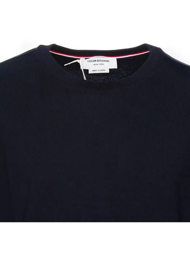 4 Bar Armband Tonal Long Sleeve T-Shirt Navy - THOM BROWNE - BALAAN 9