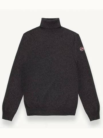 Le Cashmere Blend Turtleneck Sweater Dark Gray - COLMAR - BALAAN 1