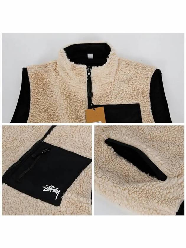 118528 F 1032 BEIGE Sherpa Reversible Vest - STUSSY - BALAAN 5