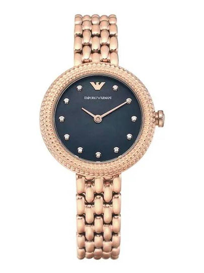 Mother of Pearl Two-Hand 30mm Stainless Steel Black Watch Rose Gold - EMPORIO ARMANI - BALAAN 2