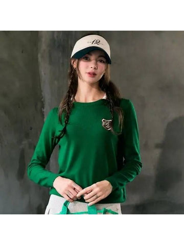 Checkerboard collar long sleeve green - BENECIA12 - BALAAN 1