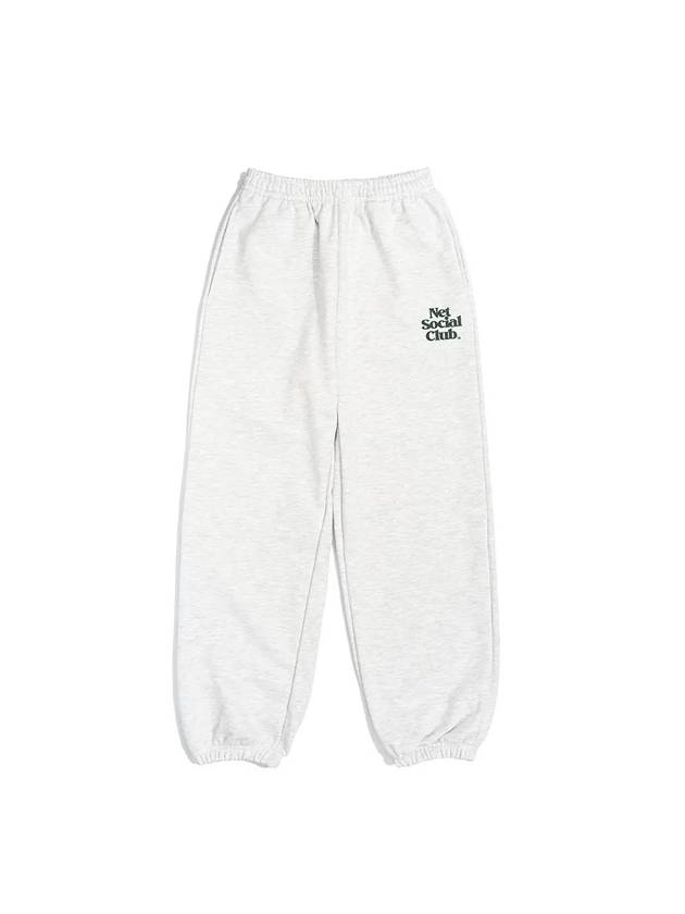 OG LOGO JOGGER PANTS LIGHT MELANGE - NET SOCIAL CLUB - BALAAN 4