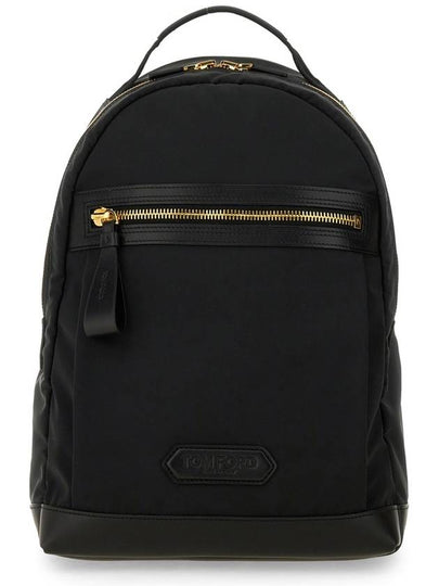 Logo Patch Zip Backpack Black - TOM FORD - BALAAN 2