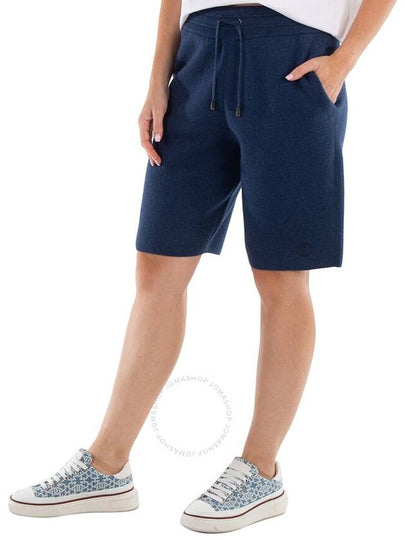 Burberry Ladies Ink Blue Joanie Drawstring Cashmere Shorts, Size XX-Small - BURBERRY - BALAAN 2