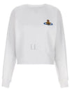 Athletic Cropped Sweatshirt White - VIVIENNE WESTWOOD - BALAAN 2