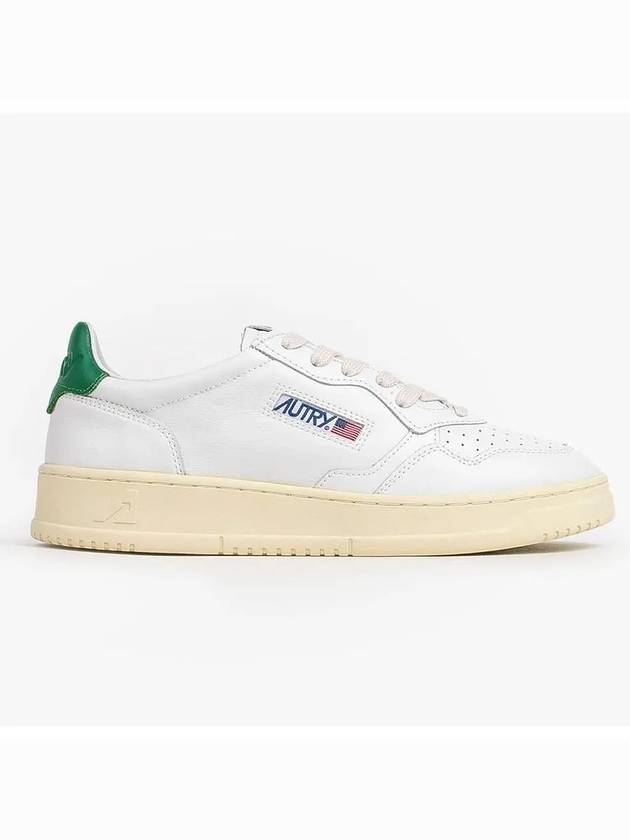 Medalist Green Tab Leather Low Top Sneakers White - AUTRY - BALAAN 4