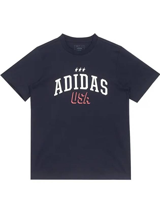 American USA Graphic Short Sleeve T-Shirt Navy - ADIDAS - BALAAN 3