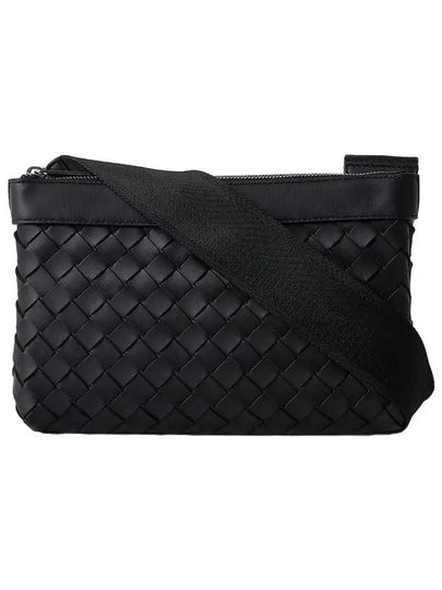 Intrecciato Classic Messenger Bag Black - BOTTEGA VENETA - BALAAN 2