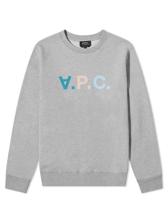 Men's VPC Logo Sweatshirt Melange Grey - A.P.C. - BALAAN 1