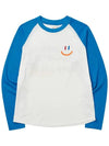 LaLa Raglan Long Sleeve T-Shirt Blue - LALA SMILE - BALAAN 4