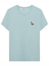 Dressed Fox Patch Short Sleeve T-Shirt Blue - MAISON KITSUNE - BALAAN 2