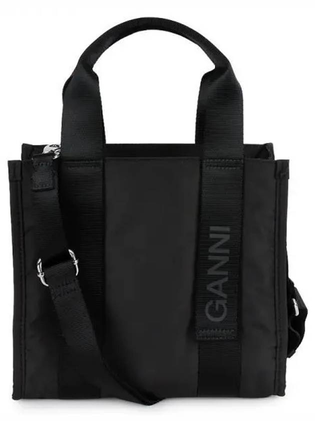 Recycle Tech Small Tote Bag Black - GANNI - BALAAN 2