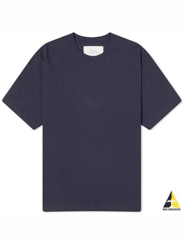 24 BRIC BRANDED SHORT SLEEVE T SHIRT MIDWEIGHT JERSEY 911 DARKEST NAVY brick - STUDIO NICHOLSON - BALAAN 1