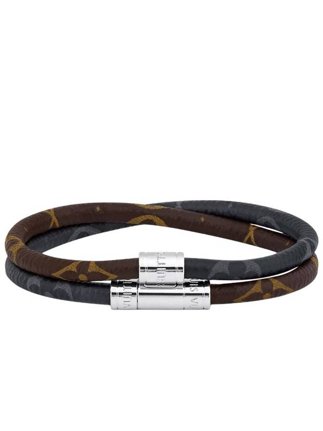 Keep It Double Leather Bracelet Black Brown - LOUIS VUITTON - BALAAN 2