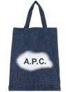 Logo Lou Mini Denim Tote Bag Indigo - A.P.C. - BALAAN 1