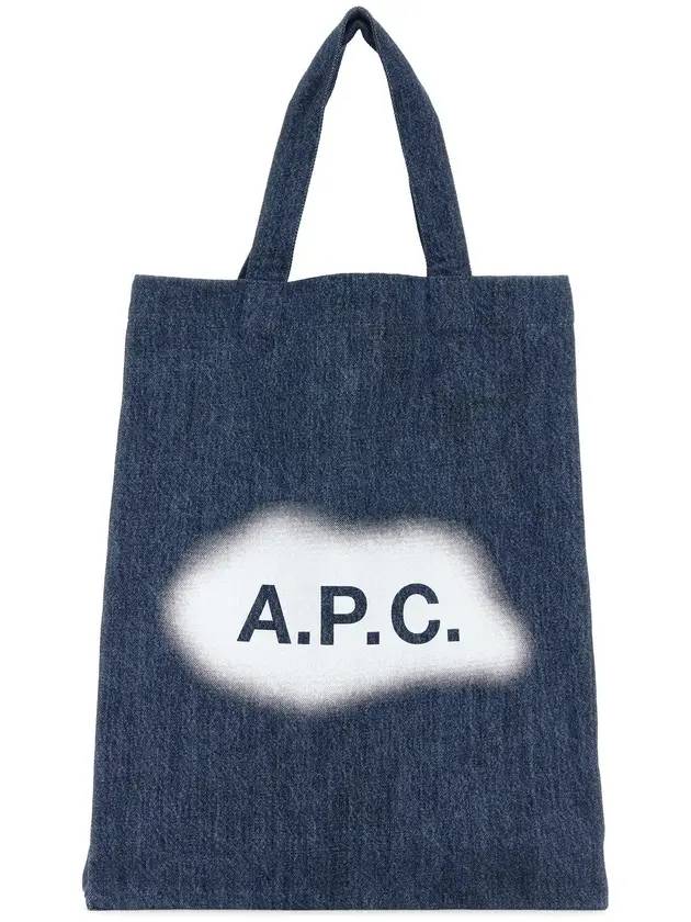 Logo Lou Mini Denim Tote Bag Indigo - A.P.C. - BALAAN 1