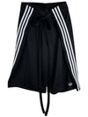 Long Wrap Around Belt Shorts Black - ADIDAS - BALAAN 1