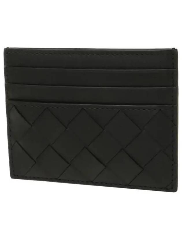 Intrecciato Leather Card Wallet Black - BOTTEGA VENETA - BALAAN 3