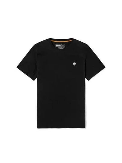 Men's Small Logo Plain Short Sleeve T-Shirt Black - TIMBERLAND - BALAAN 2