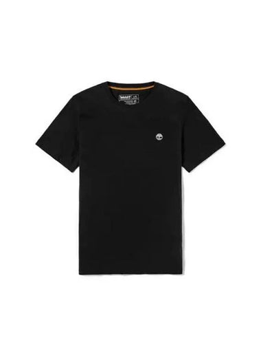 Men's Small Logo Plain Short Sleeve T-Shirt Black - TIMBERLAND - BALAAN 1