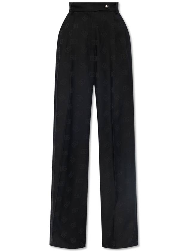 Logo Jacquard Wool Palazzo Pants FTCP2TFJ2CI - DOLCE&GABBANA - BALAAN 2