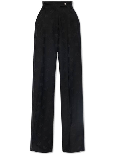 Logo Jacquard Wool Palazzo Pants FTCP2TFJ2CI - DOLCE&GABBANA - BALAAN 2