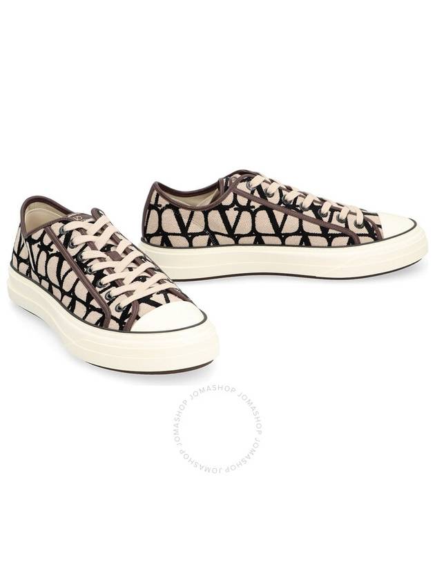 Toile Iconographe Total Loop Low Top Sneakers Beige - VALENTINO - BALAAN 3