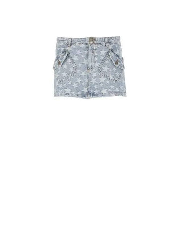 Star jacquard denim mini skirt 06S102 1 - ERL - BALAAN 1