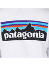 P6 Logo Responsibili Long Sleeve T-Shirt White - PATAGONIA - BALAAN 9