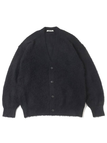 Brushed wool cashmere silk knit cardigan - AURALEE - BALAAN 1