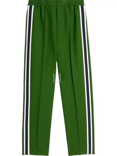 Striped Color Combination Track Pants Green - AMI - BALAAN 2