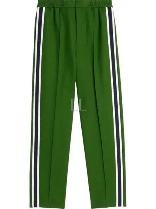 Striped Color Combination Track Pants Green - AMI - BALAAN 2