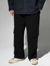 Big pocket wide fit cargo pants black - CODE I'M - BALAAN 1