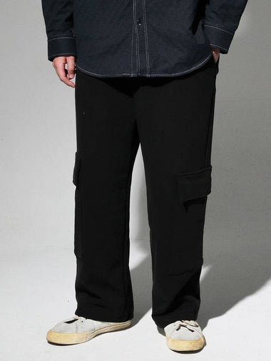 Big pocket wide fit cargo pants black - CODE I'M - BALAAN 1