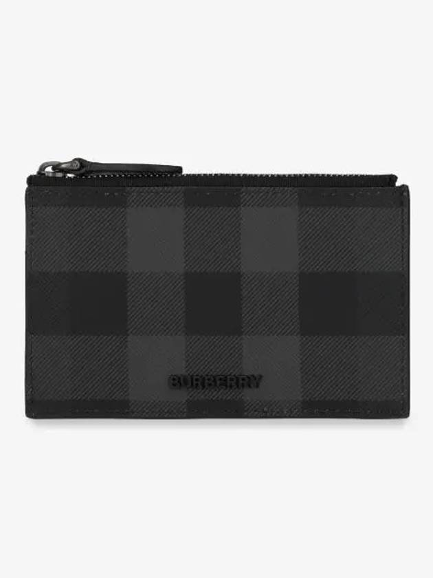 Check Zip Card Wallet Grey - BURBERRY - BALAAN 2