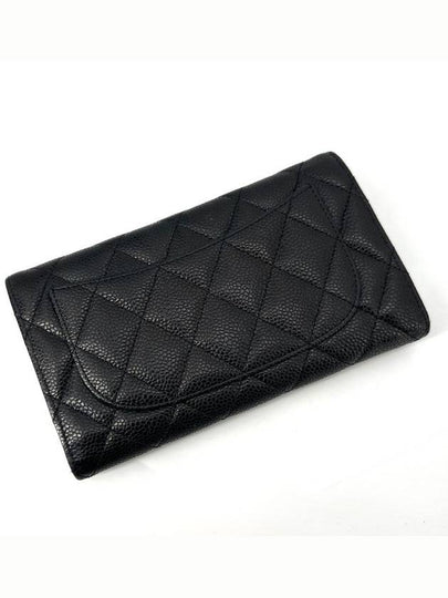 Classic caviar silver flap long wallet - CHANEL - BALAAN 2