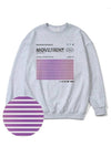 Social Stance Purple Overfit Sweatshirt Melange Gray - MONSTER REPUBLIC - BALAAN 3