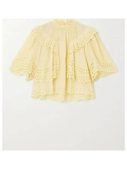 Katia Ruffled Broderie Anglaise Cotton Blouse Yellow - ISABEL MARANT - BALAAN 2