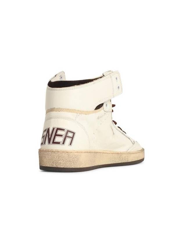 Sky Star Nappa Leather High Top Sneakers White - GOLDEN GOOSE - BALAAN 4