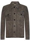 Micro Light Suede Jacket Grey - TOM FORD - BALAAN 2