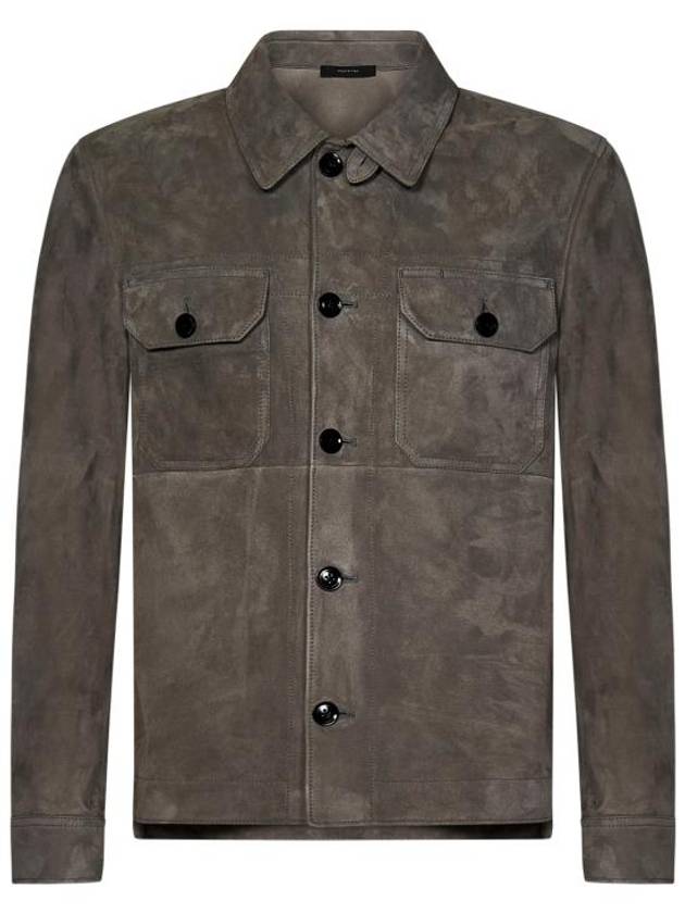 Micro Light Suede Jacket Grey - TOM FORD - BALAAN 2