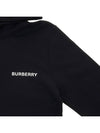 Horseferry Logo Print Cotton Hoodie Black - BURBERRY - BALAAN.