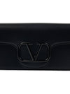 V Logo Calf Leather Cross Bag Black - VALENTINO - BALAAN 7