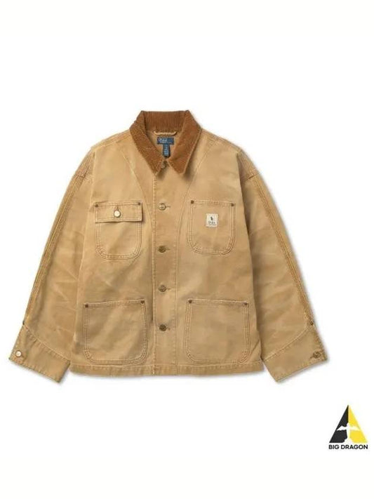 W Cotton Canvas Utility Jacket Cinnamon - POLO RALPH LAUREN - BALAAN 1