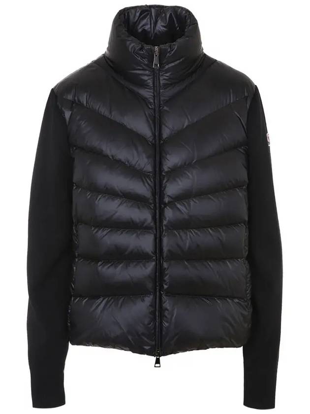 Women's Padded Wool Cardigan Black - MONCLER - BALAAN 2