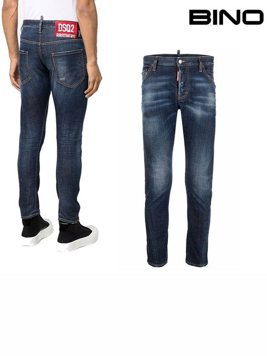 Men's Sexy Twist Jeans Dark Blue - DSQUARED2 - BALAAN 2